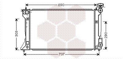 VAN WEZEL Jäähdytin,moottorin jäähdytys 53002332